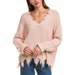 Jak Womens  V-Neck Sweater, Pink